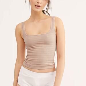 NWT Free People Square Neck Seamless Cami Ballet Sz XS/S